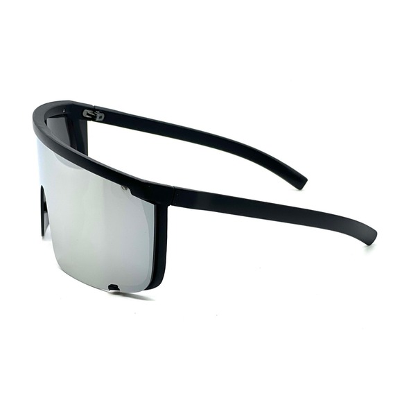 Shield Sunglasses Silver Mirrored Lens Visor Cyclops Sport Sun Glasses Lentes - Picture 9 of 12